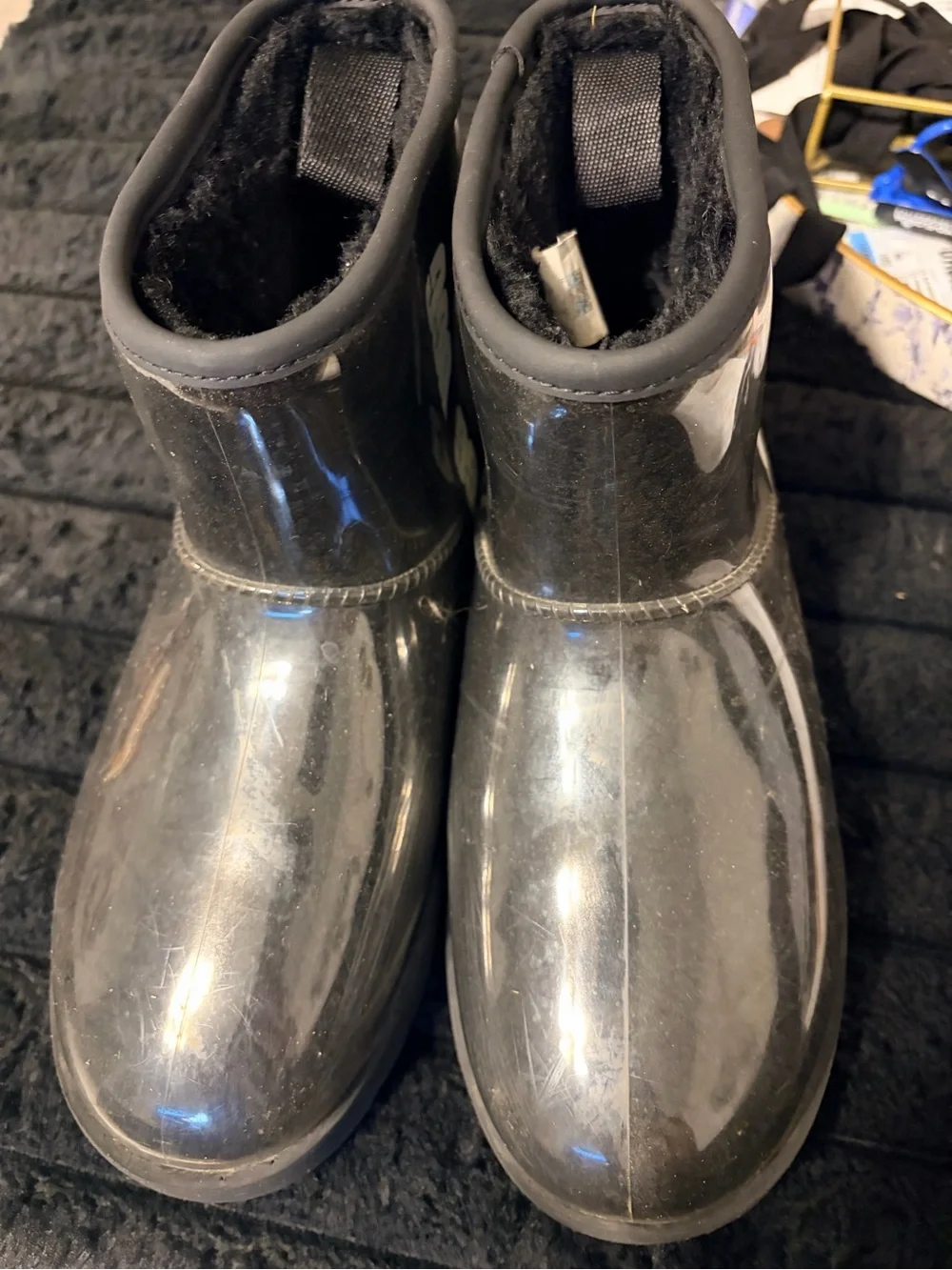 UGG Black Gloss Rain Boots